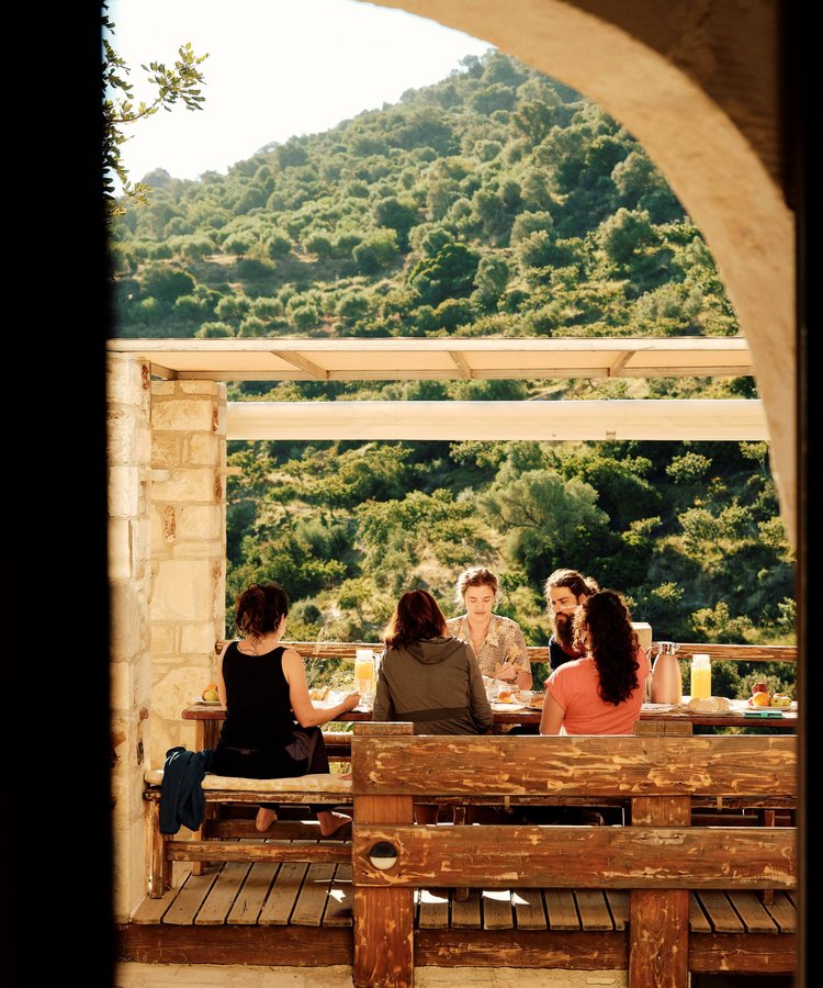 Breakfast-outdoors-in-Crete-Greece-with-The-Slow-Cyclist