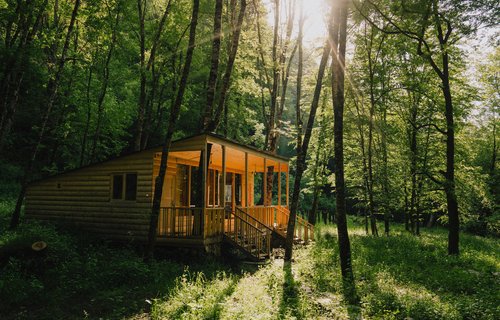 Slow-Cyclist-cabin-in-woods-Armenia