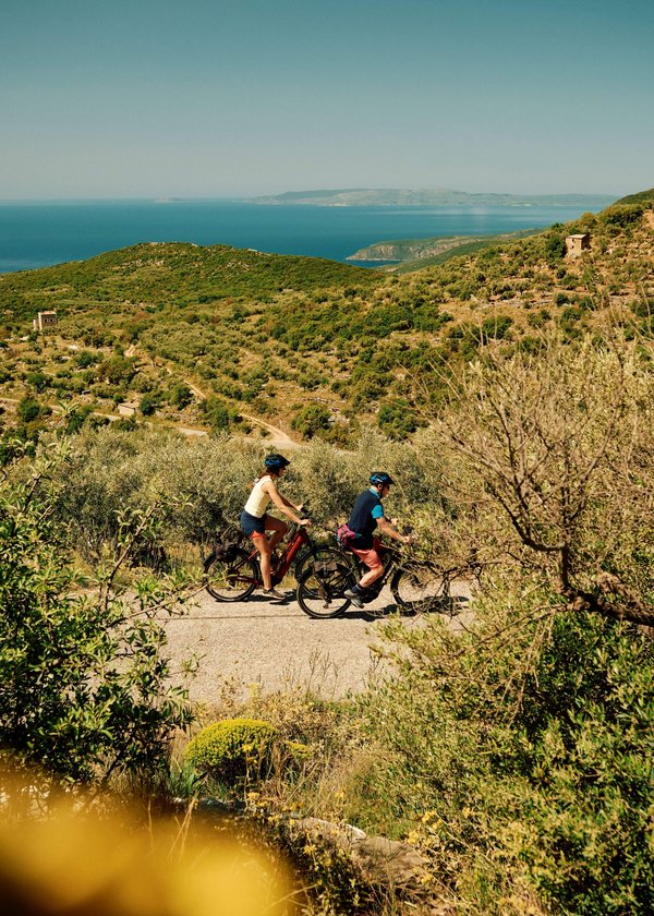 Slow-Cyclist-in-the-mountains-Mani-Greece